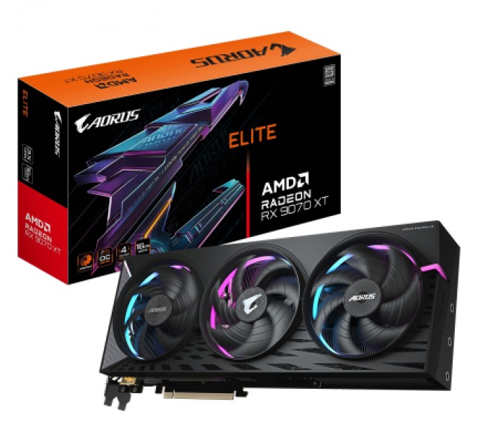 GIGABYTE Відеокарта GIGABYTE Radeon RX 9070 XT 16Gb AORUS ELITE (GV-R9070XTAORUS E-16GD)