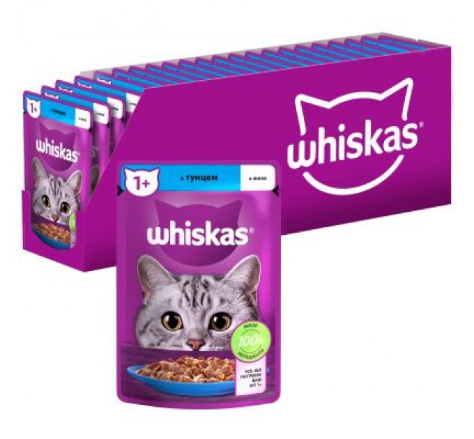 Whiskas Вологий корм для кішок Whiskas Тунець в желе 85 г (5900951302381)