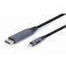 Cablexpert Кабель мультимедійний USB-C to DisplayPort 1.8m 4K 60Hz Cablexpert (CC-USB3C-DPF-01-6)