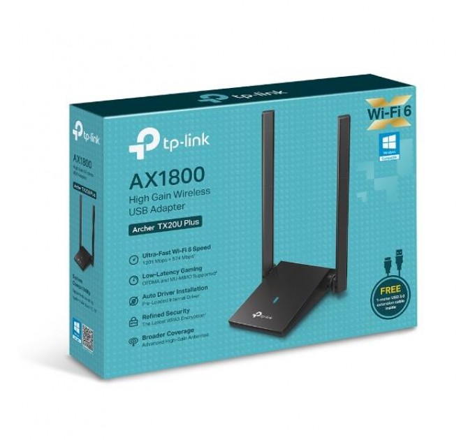 TP-Link Бездротовий мережевий USB-адаптер, Archer TX20U plus TP-LINK