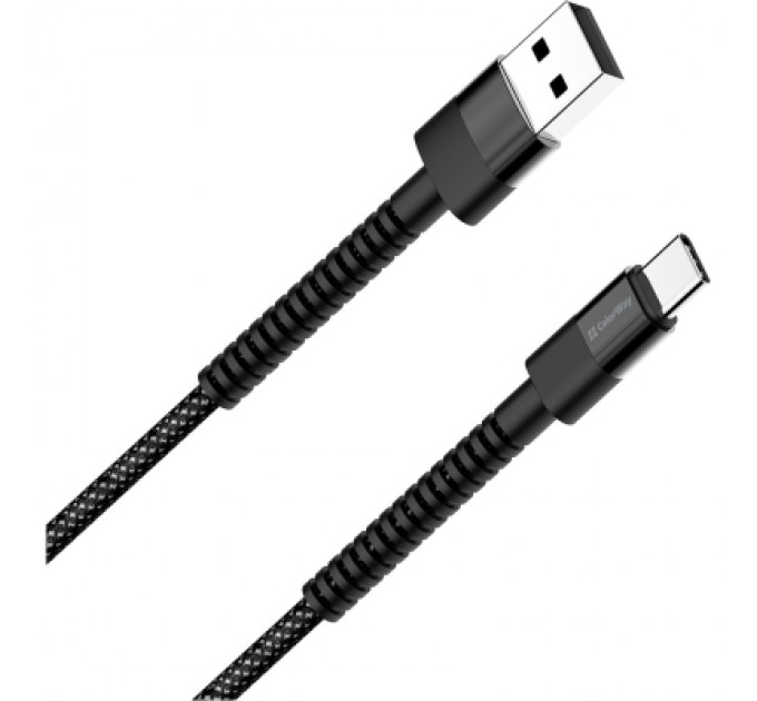 ColorWay Дата кабель USB 2.0 AM to Type-C 1.0m 2.4А black ColorWay (CW-CBUC063-BK)