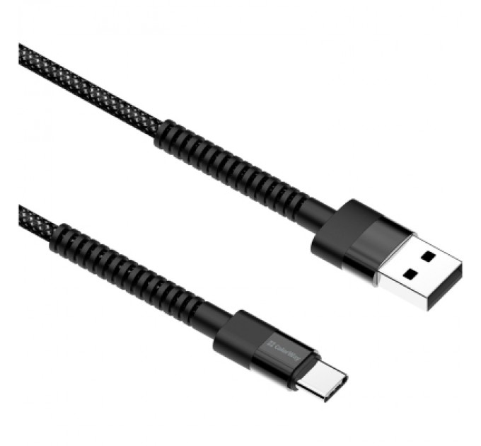 ColorWay Дата кабель USB 2.0 AM to Type-C 1.0m 2.4А black ColorWay (CW-CBUC063-BK)