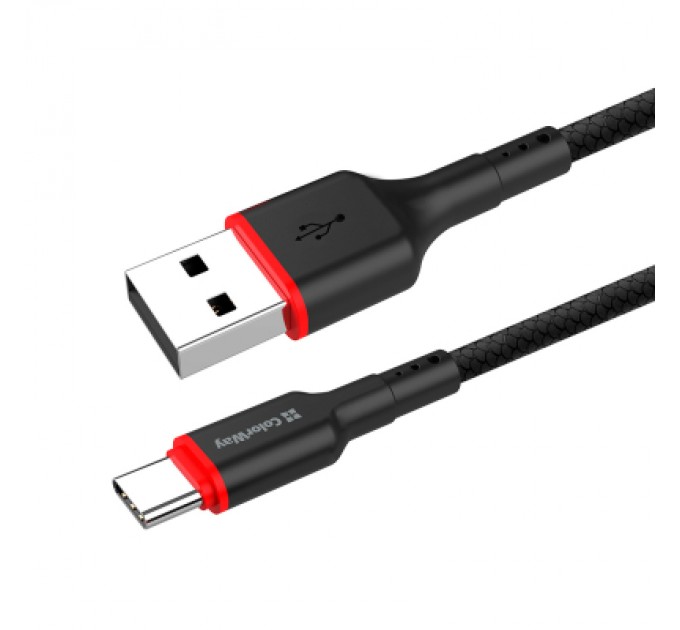 ColorWay Дата кабель USB-C to USB-C 1.0m 2.4А black ColorWay (CW-CBUC064-BK)