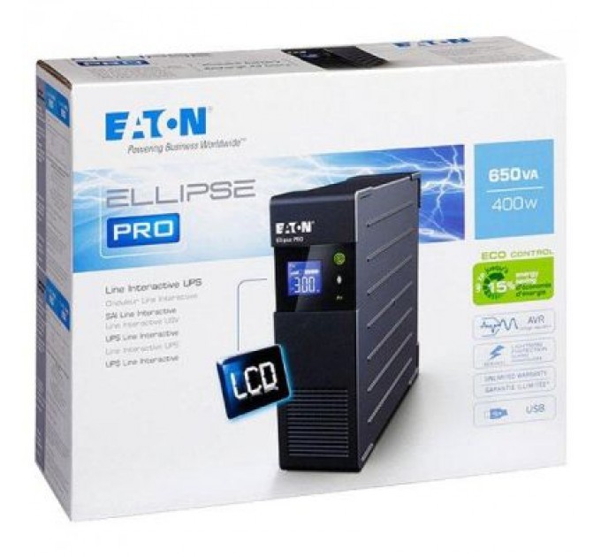 Eaton Пристрій безперебійного живлення Eaton Ellipse PRO 650 DIN (9207-43388)