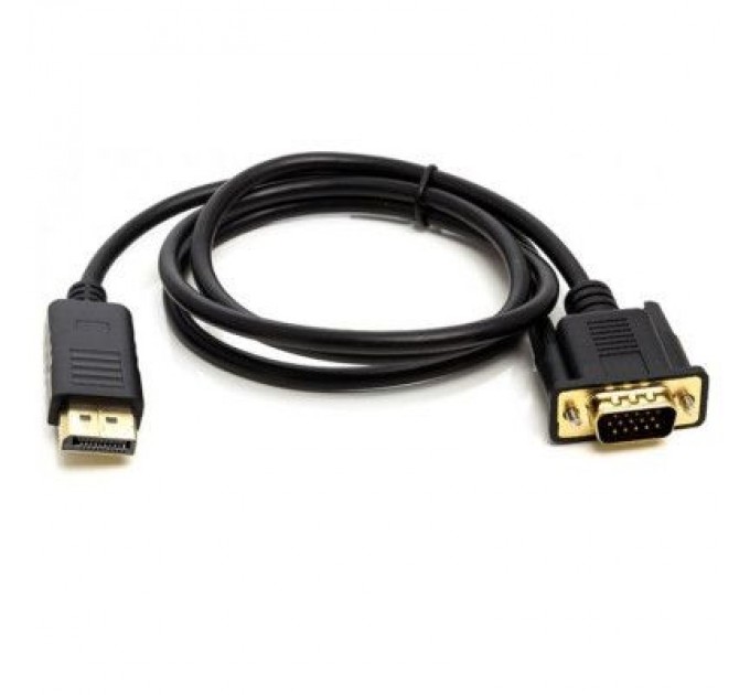 PowerPlant Кабель мультимедійний DisplayPort (M) ещ VGA (M) 1.0m PowerPlant (CA911882)