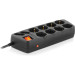 REAL-EL Мережевий фільтр живлення REAL-EL REAL-EL RS-10 Protect, 1.8m, black (EL122300038)