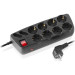 REAL-EL Мережевий фільтр живлення REAL-EL REAL-EL RS-10 Protect, 5m, black (EL122300040)