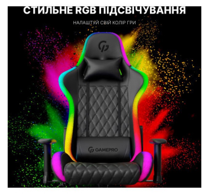 GamePro Крісло ігрове GamePro Hero RGB Black (GC-700-Black)