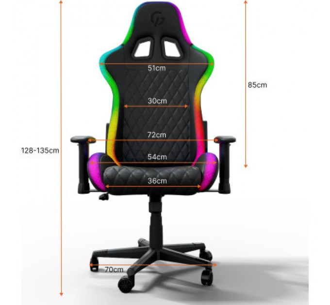 GamePro Крісло ігрове GamePro Hero RGB Black (GC-700-Black)