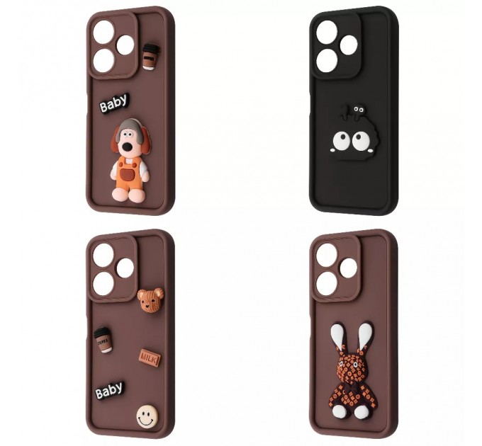 NCase Чохол-накладка Pretty Things Case для Xiaomi Redmi 13 4G/Poco M6 4G/Note 13R Brown/Baby
