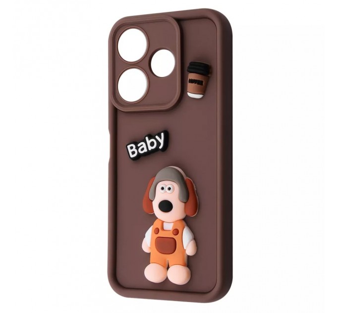 NCase Чохол-накладка Pretty Things Case для Xiaomi Redmi 13 4G/Poco M6 4G/Note 13R Brown/Baby