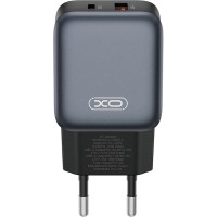 Зарядний пристрій XO L154 USB-C PD20W + USB-A QC3.0 Black (L154.black)