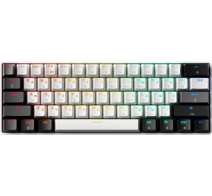 GamePro Клавіатура GamePro Genesis Infinity MK130BW Black/White