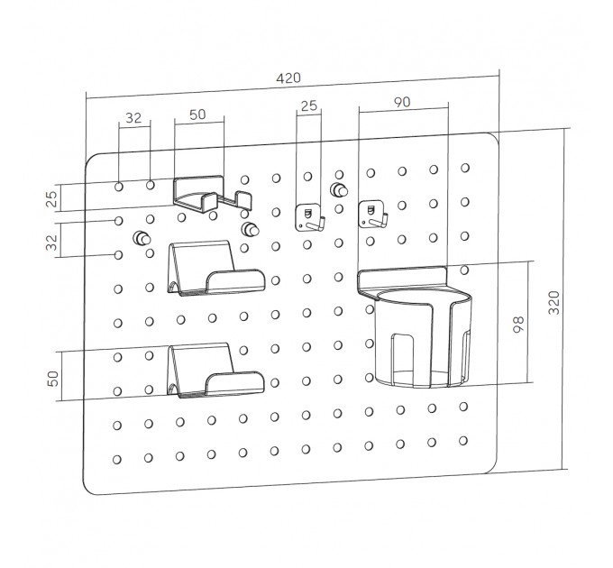OfficePro Органайзер OfficePro WO600B Black