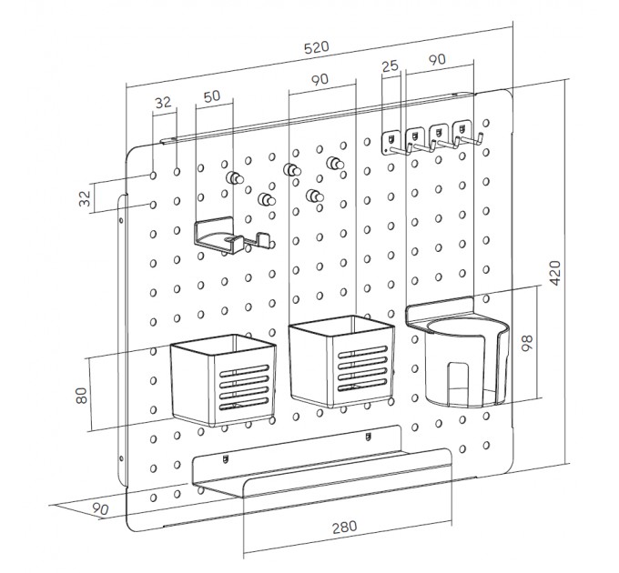 OfficePro Органайзер OfficePro WO910B Black