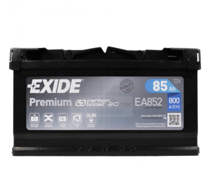 EXIDE Акумулятор автомобільний EXIDE PREMIUM 85A (EA852)