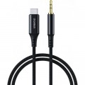Choetech Кабель мультимедійний AUX USB-C to TRS Audio 3.5mm M/M DAC Chip 96kHz 1.0m black Choetech (AUX006)