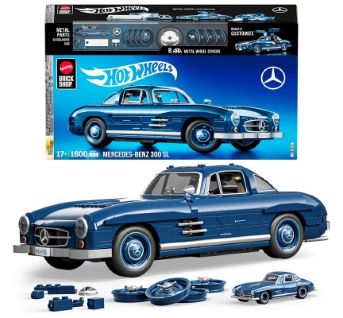 Hot Wheels Конструктор Hot Wheels Brick Shop Mercedes-Benz 300 SL 1600 деталей (HWW25)