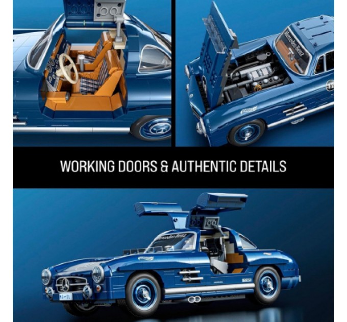 Hot Wheels Конструктор Hot Wheels Brick Shop Mercedes-Benz 300 SL 1600 деталей (HWW25)