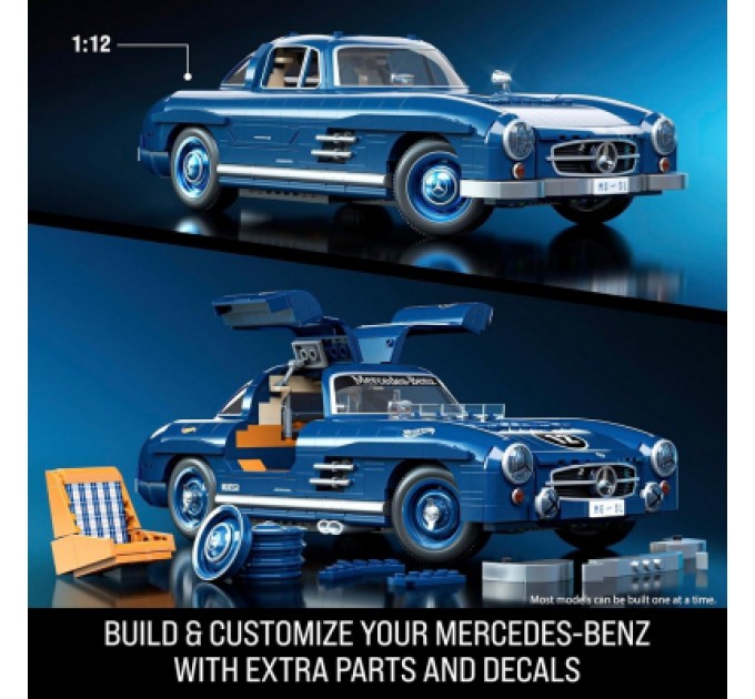 Hot Wheels Конструктор Hot Wheels Brick Shop Mercedes-Benz 300 SL 1600 деталей (HWW25)