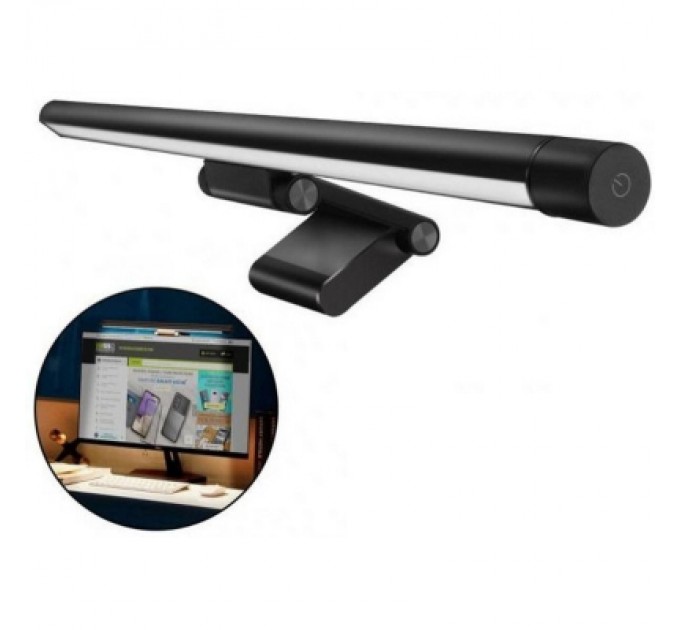 Baseus Настільна лампа Baseus на монітор i-wok Series USB Asymmetric Light Source Screen Hanging Light (fighting) Pro Black (DGIWK-P01)