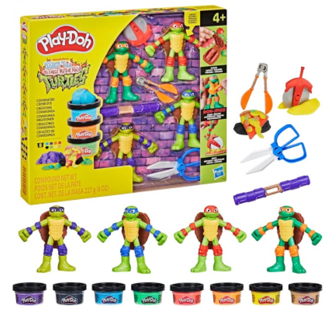 Hasbro Набір для творчості Hasbro Play-Doh Черепашки-ніндзя Ковабунга (G0556)