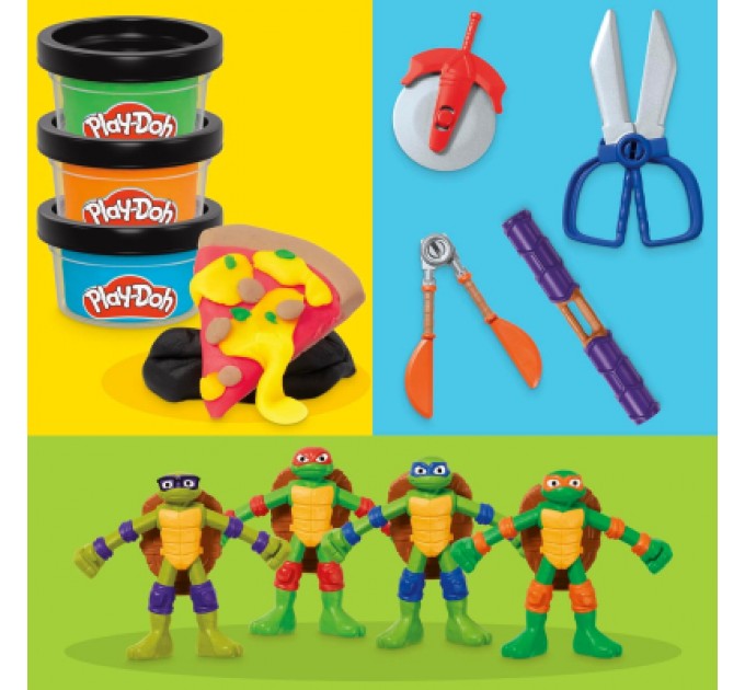 Hasbro Набір для творчості Hasbro Play-Doh Черепашки-ніндзя Ковабунга (G0556)