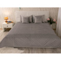 Руно Покривало Руно двостороннє декоративне Velour Grey ромб 150х220 см (360.55_Grey ромб)