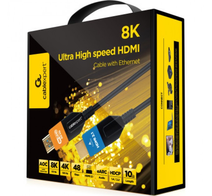 Cablexpert Кабель мультимедійний HDMI to HDMI 5.0m V.2.1 8K 60Hz/4K 120Hz Optic (AOC) Cablexpert (CC-HDMI8K-AOC-5M)