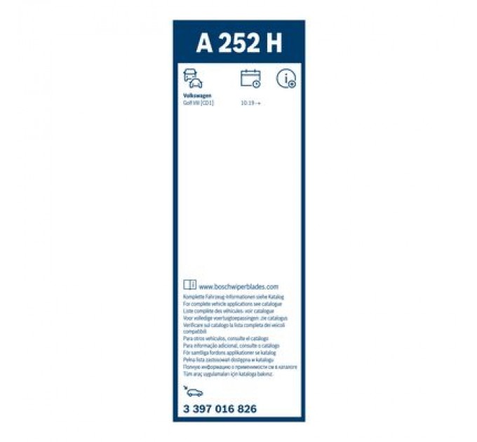 Bosch Щітка склоочисника Bosch 3 397 016 826