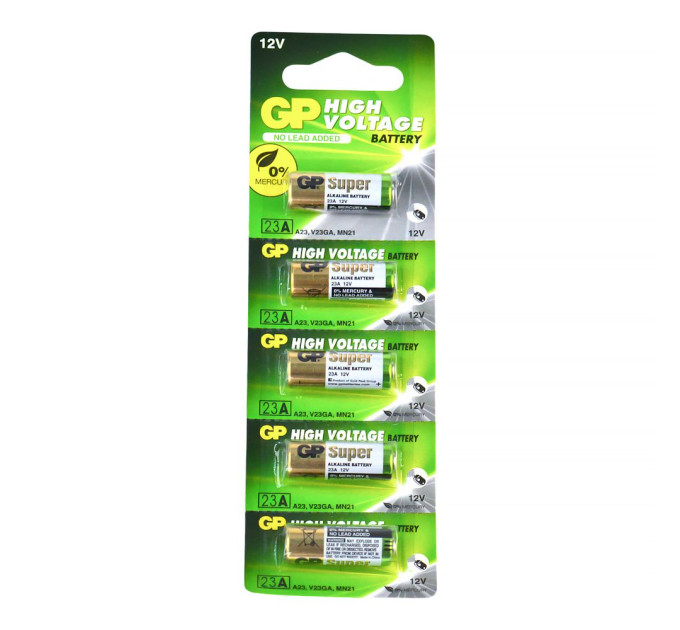 Gp Батарейка GP Batteries A23 bat Alkaline 5шт (23AF-2C5)