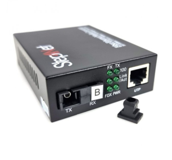 Step4Net Медіаконвертер 10/100Base-TX to 100Base-FX, SM, 1550nm, SC/PC, 20км Step4Net (MC-R-0,1-1SM-1550nm-20-LFP)