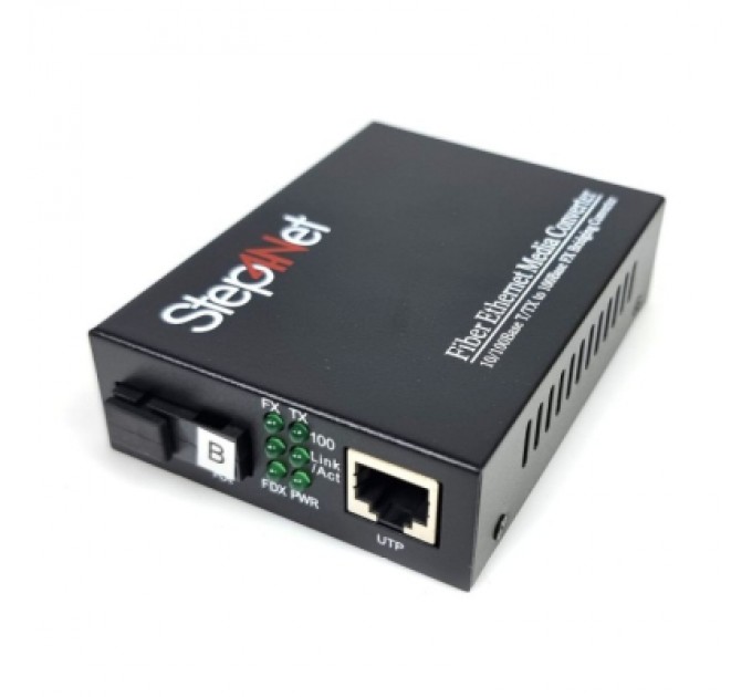 Step4Net Медіаконвертер 10/100Base-TX to 100Base-FX, SM, 1550nm, SC/PC, 20км Step4Net (MC-R-0,1-1SM-1550nm-20-LFP)