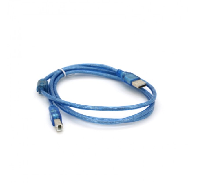 Voltronic Кабель для принтера USB 2.0 AM/BM 1.5m 2x ferrite transparent Voltronic (YT-AM/BM-1.5T)