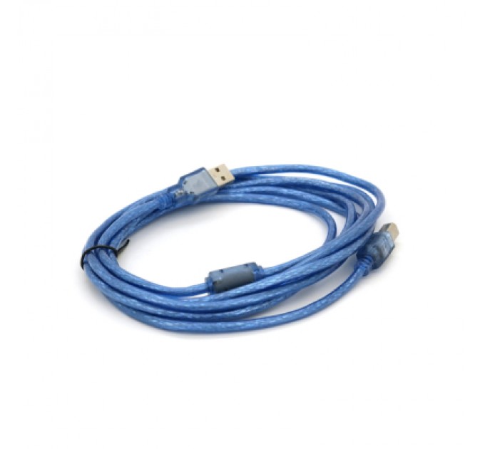 Ritar Кабель для принтера USB 2.0 AM/BM 3.0m ferrite blue Ritar (YT-AM/BM-3.0TBL)