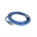 Ritar Кабель для принтера USB 2.0 AM/BM 3.0m ferrite blue Ritar (YT-AM/BM-3.0TBL)