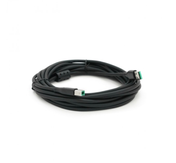 VEGGIEG Кабель для принтера USB 2.0 AM/BM 5.0m ferrite black VEGGIEG (V-U207)