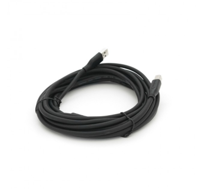 VEGGIEG Кабель для принтера USB 2.0 AM/BM 5.0m ferrite black VEGGIEG (V-U207)