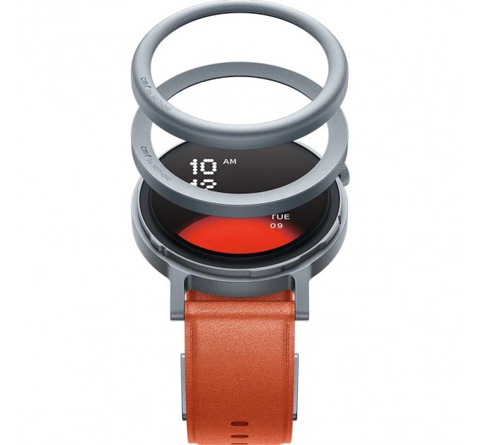 Nothing_ Смарт-годинник CMF by Nothing Watch Pro 2 Metal with Leather Strap D398 Orange (A10700014)_EU