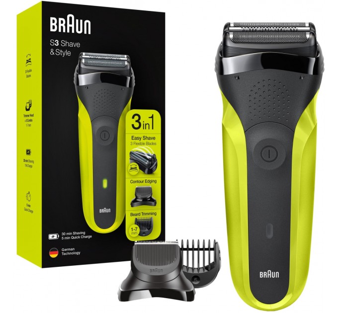 Braun Електробритва Braun Series 3 300BT Black/Green