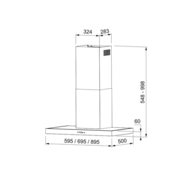 Faber Витяжка кухонна Faber TSP X A60 2LS (325.0568.817)