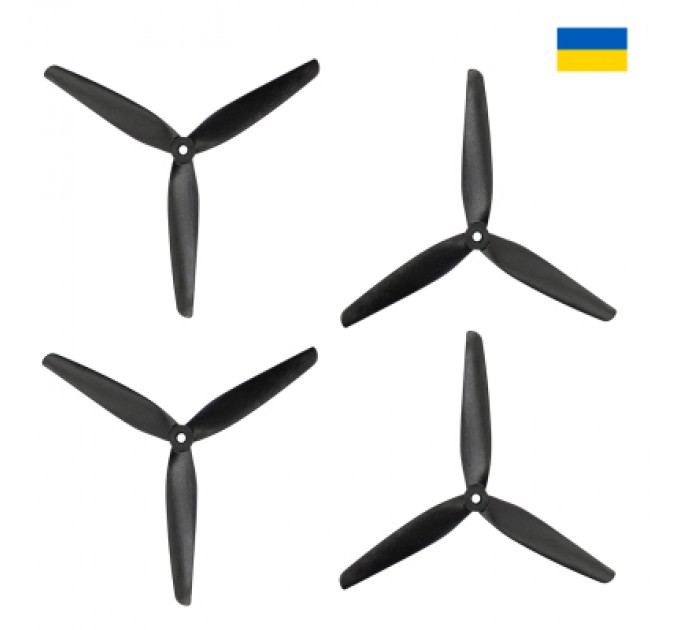 PROP UA Пропелер для дрона PROP UA 10x7x3 GLASS FIBER 2СW+2CCW (CF10х7)