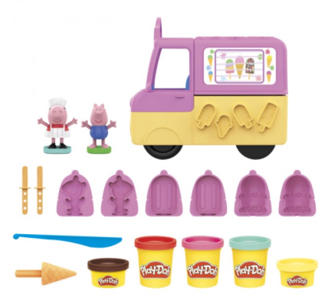 Hasbro Набір для творчості Hasbro Play-Doh Машинка з морозивом Свинки Пеппи (F3597)