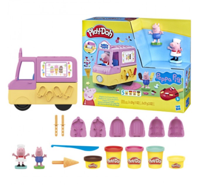 Hasbro Набір для творчості Hasbro Play-Doh Машинка з морозивом Свинки Пеппи (F3597)