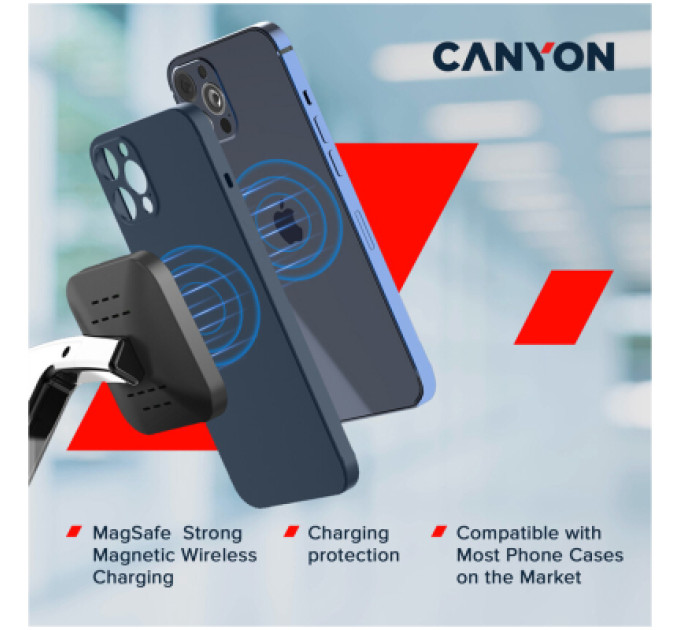 Canyon Зарядний пристрій Canyon wireless charger WS-404 15W 4in1 Black (CNS-WCS404)