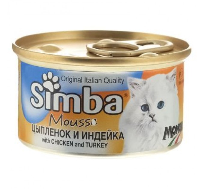 Simba Консерви для котів Simba Cat Wet курка та індичка 85 г (8009470009447)