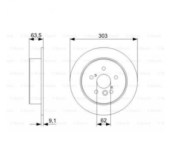 Bosch Гальмівний диск Bosch 0 986 479 338