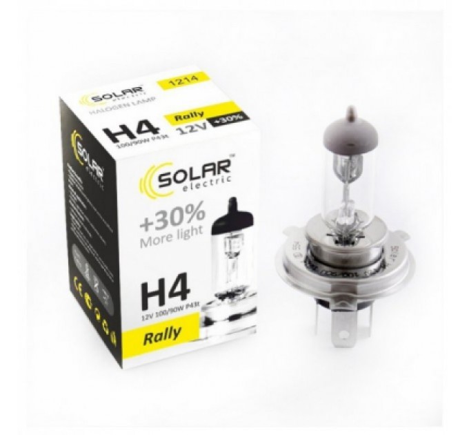SOLAR Автолампа SOLAR H4 12V 100/90W P43t-38 Starlight+30 (1214)