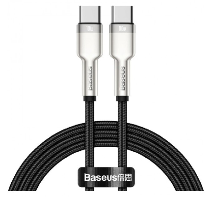 Baseus Дата кабель USB-C to USB-C 1.0m 100W metal black Baseus (CATJK-C01)