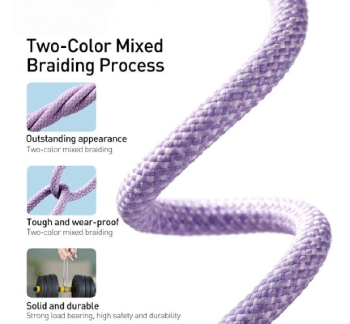 Baseus Дата кабель USB-C to Lightning 2.0m 20W purple Baseus (CALD000105)